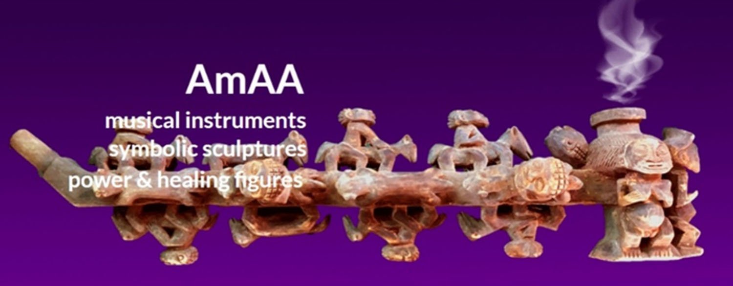 Carved African musical instrument